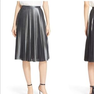 Ted Baker black shimmer pleated skirt